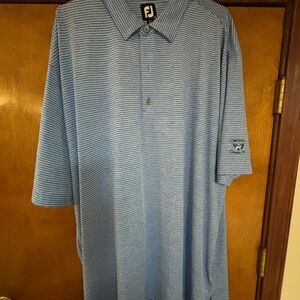 FootJoy Blue Striped Polo Shirt